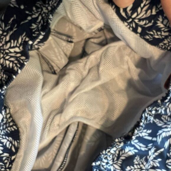 J.CREW Men's Blue Floral Swim Shorts Size M Elastic Waist Drawstring - Picture 4 of 9